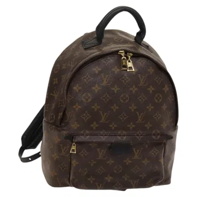 Pre-owned Louis Vuitton Palm Springs Backpack Monogram Canvas Brown Canvas Backpack Bag ()