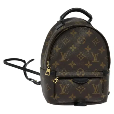 Pre-owned Louis Vuitton Palm Springs Backpack Monogram Canvas Brown Canvas Backpack Bag ()