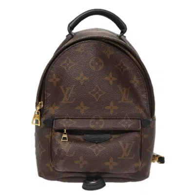 Pre-owned Louis Vuitton Palm Springs Backpack Monogram Canvas Brown Canvas Backpack Bag ()