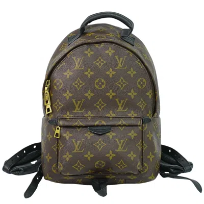 Pre-owned Louis Vuitton Palm Springs Backpack Monogram Canvas Brown Canvas Backpack Bag ()