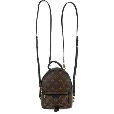 Pre-owned Louis Vuitton Palm Springs Backpack Monogram Canvas Brown Canvas Backpack Bag ()