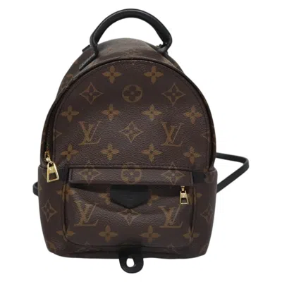 Pre-owned Louis Vuitton Palm Springs Brown Canvas Backpack Bag ()