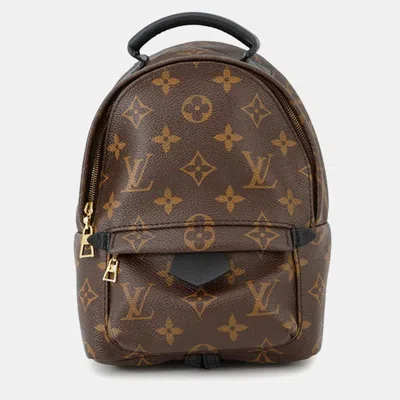 Pre-owned Louis Vuitton Palm Springs Brown Monogram Mini Backpack
