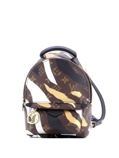 Pre-owned Louis Vuitton Palm Springs Limited Edition Lol League Of Legends Monogram Canvas Mini Backpack In Brown