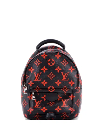 Pre-owned Louis Vuitton Palm Springs Limited Edition Monogram Infrarouge Mini Backpack In Black