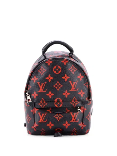 Pre-owned Louis Vuitton Palm Springs Limited Edition Monogram Infrarouge Mini Backpack In Black