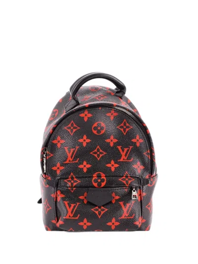 Pre-owned Louis Vuitton Palm Springs Limited Edition Monogram Infrarouge Mini Backpack In Black