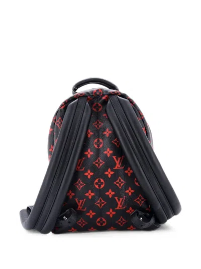 Pre-owned Louis Vuitton Palm Springs Limited Edition Monogram Infrarouge Pm Backpack In Black