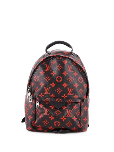 Pre-owned Louis Vuitton Palm Springs Limited Edition Monogram Infrarouge Pm Backpack In Black