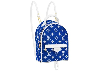 Pre-owned Louis Vuitton Palm Springs Mini Blue Backpack