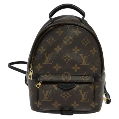 Pre-owned Louis Vuitton Palm Springs Mini Brown Canvas Backpack Bag ()
