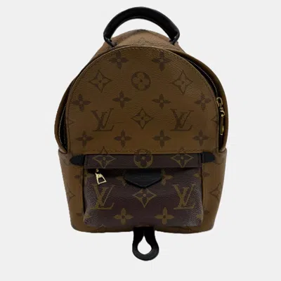 Pre-owned Louis Vuitton Palm Springs Mini Brown Monogram Canvas Backpack