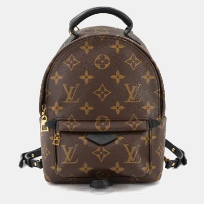 Pre-owned Louis Vuitton Palm Springs Mini Brown Monogram Canvas Backpack