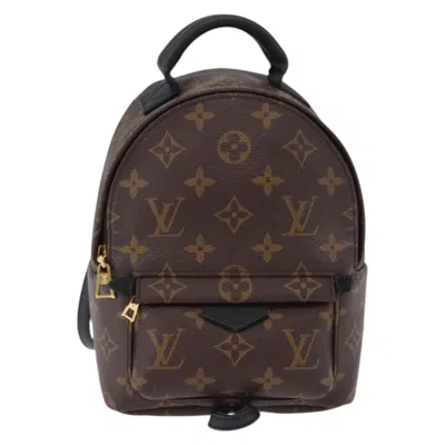 Pre-owned Louis Vuitton Palm Springs Monogram Brown Canvas Backpack Bag ()