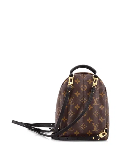Pre-owned Louis Vuitton Palm Springs Monogram Canvas Mini Backpack In Black