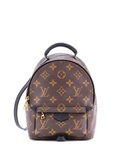 Pre-owned Louis Vuitton Palm Springs Monogram Canvas Mini Backpack In Brown