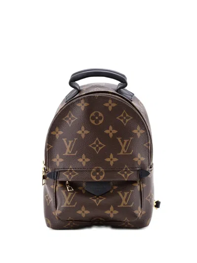 Pre-owned Louis Vuitton Palm Springs Monogram Canvas Mini Backpack In Brown