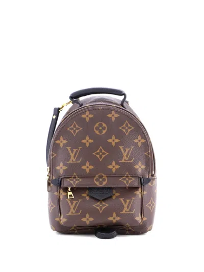 Pre-owned Louis Vuitton Palm Springs Monogram Canvas Mini Backpack In Brown