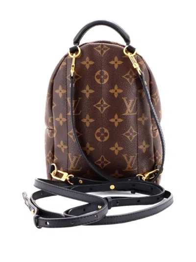 Pre-owned Louis Vuitton Palm Springs Monogram Canvas Mini Backpack In Brown