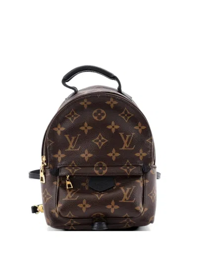 Pre-owned Louis Vuitton Palm Springs Monogram Canvas Mini Backpack In Brown