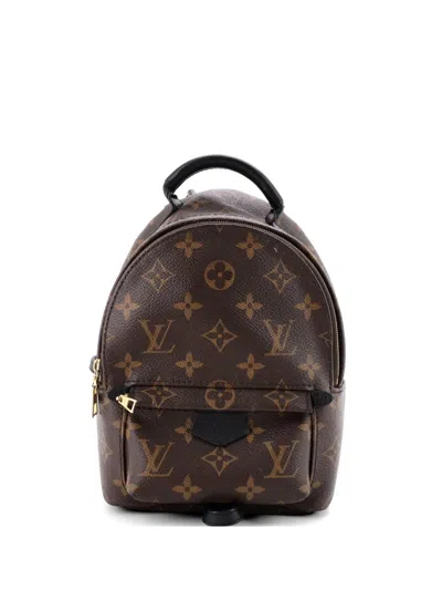 Pre-owned Louis Vuitton Palm Springs Monogram Canvas Mini Backpack In Brown