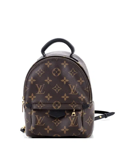 Pre-owned Louis Vuitton Palm Springs Monogram Canvas Mini Backpack In Brown
