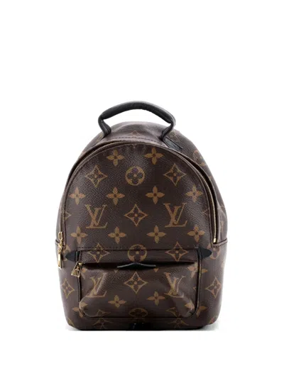 Pre-owned Louis Vuitton Palm Springs Monogram Canvas Mini Backpack In Brown