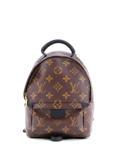 Pre-owned Louis Vuitton Palm Springs Monogram Canvas Mini Backpack In Brown