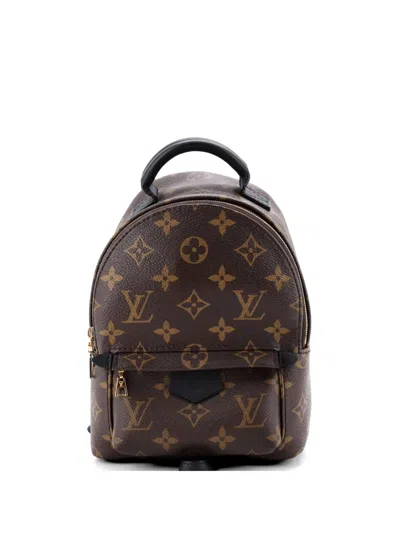 Pre-owned Louis Vuitton Palm Springs Monogram Canvas Mini Backpack In Brown