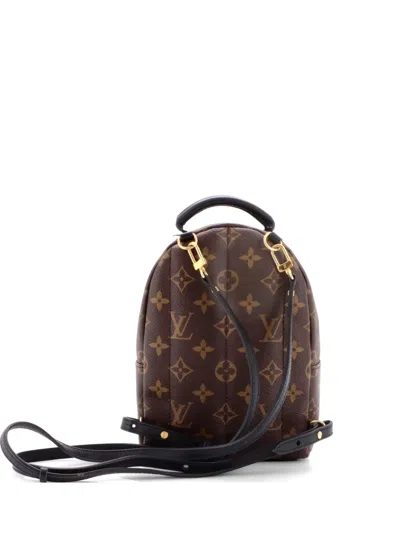 Pre-owned Louis Vuitton Palm Springs Monogram Canvas Mini Backpack In Brown