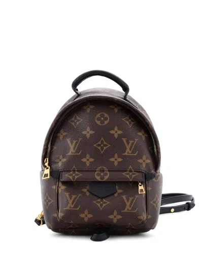 Pre-owned Louis Vuitton Palm Springs Monogram Canvas Mini Backpack In Brown