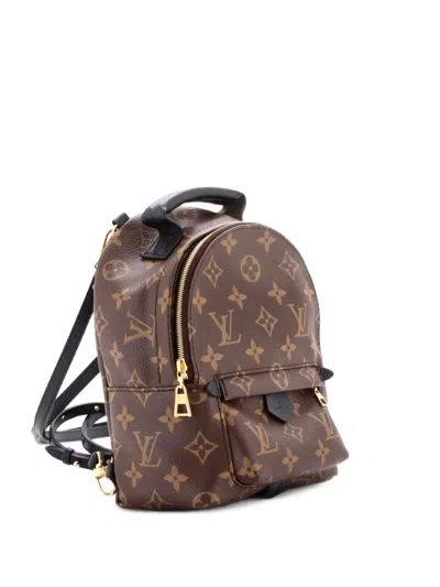 Pre-owned Louis Vuitton Palm Springs Monogram Canvas Mini Backpack In Brown