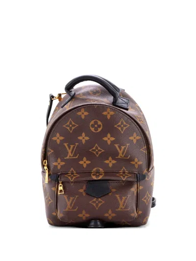 Pre-owned Louis Vuitton Palm Springs Monogram Canvas Mini Backpack In Brown