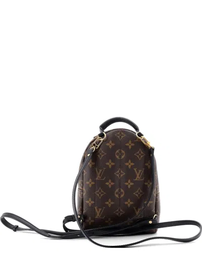 Pre-owned Louis Vuitton Palm Springs Monogram Canvas Mini Backpack In Brown