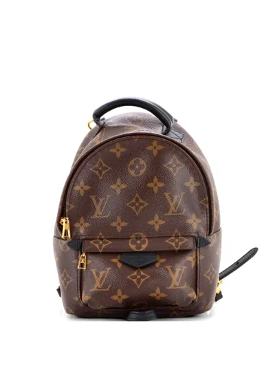 Pre-owned Louis Vuitton Palm Springs Monogram Canvas Mini Backpack In Brown