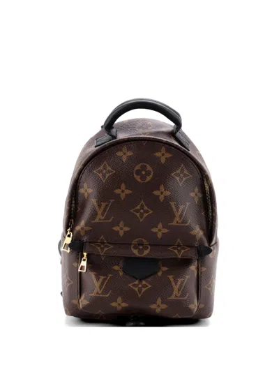 Pre-owned Louis Vuitton Palm Springs Monogram Canvas Mini Backpack In Brown