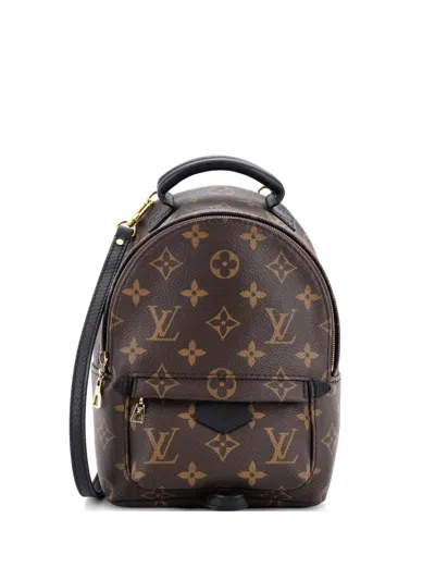 Pre-owned Louis Vuitton Palm Springs Monogram Canvas Mini Backpack In Brown
