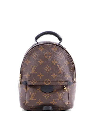 Pre-owned Louis Vuitton Palm Springs Monogram Canvas Mini Backpack In Brown