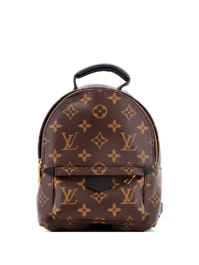 Pre-owned Louis Vuitton Palm Springs Monogram Canvas Mini Backpack In Brown
