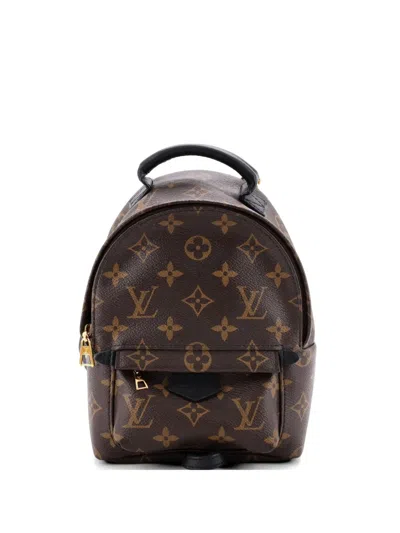 Pre-owned Louis Vuitton Palm Springs Monogram Canvas Mini Backpack In Brown