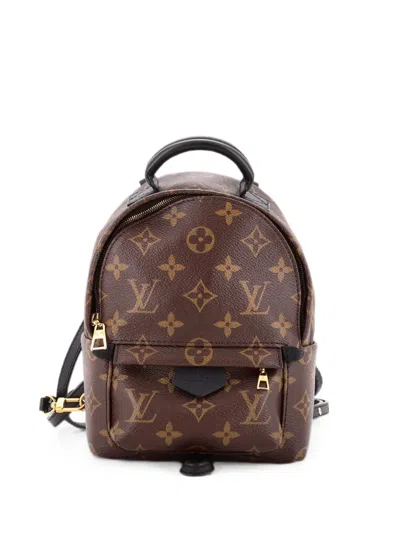 Pre-owned Louis Vuitton Palm Springs Monogram Canvas Mini Backpack In Brown