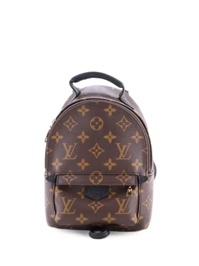 Pre-owned Louis Vuitton Palm Springs Monogram Canvas Mini Backpack In Brown