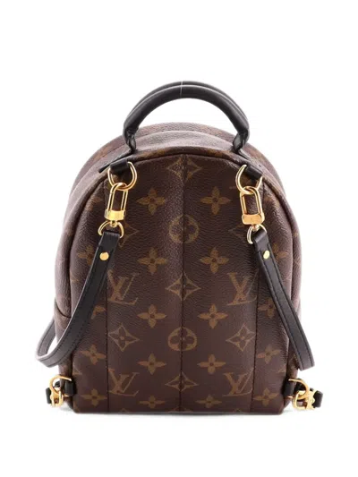 Pre-owned Louis Vuitton Palm Springs Monogram Canvas Mini Backpack In Brown