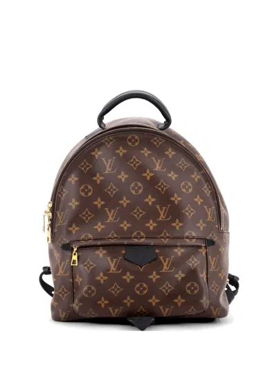 Pre-owned Louis Vuitton Palm Springs Monogram Canvas Mm Backpack In Brown
