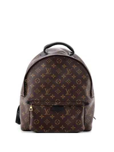 Pre-owned Louis Vuitton Palm Springs Monogram Canvas Mm Backpack In Brown