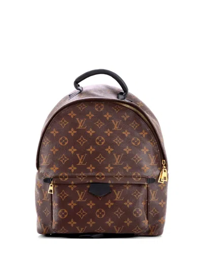 Pre-owned Louis Vuitton Palm Springs Monogram Canvas Mm Backpack In Brown