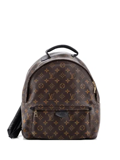 Pre-owned Louis Vuitton Palm Springs Monogram Canvas Mm Backpack In Brown