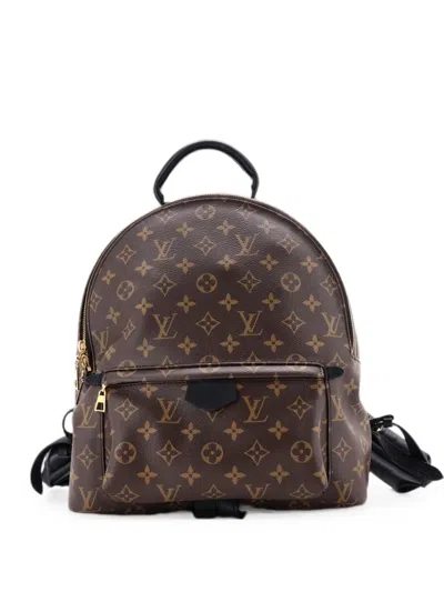 Pre-owned Louis Vuitton Palm Springs Monogram Canvas Mm Backpack In Brown