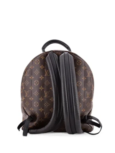 Pre-owned Louis Vuitton Palm Springs Monogram Canvas Mm Backpack In Brown