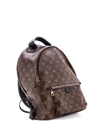 Pre-owned Louis Vuitton Palm Springs Monogram Canvas Mm Backpack In Brown